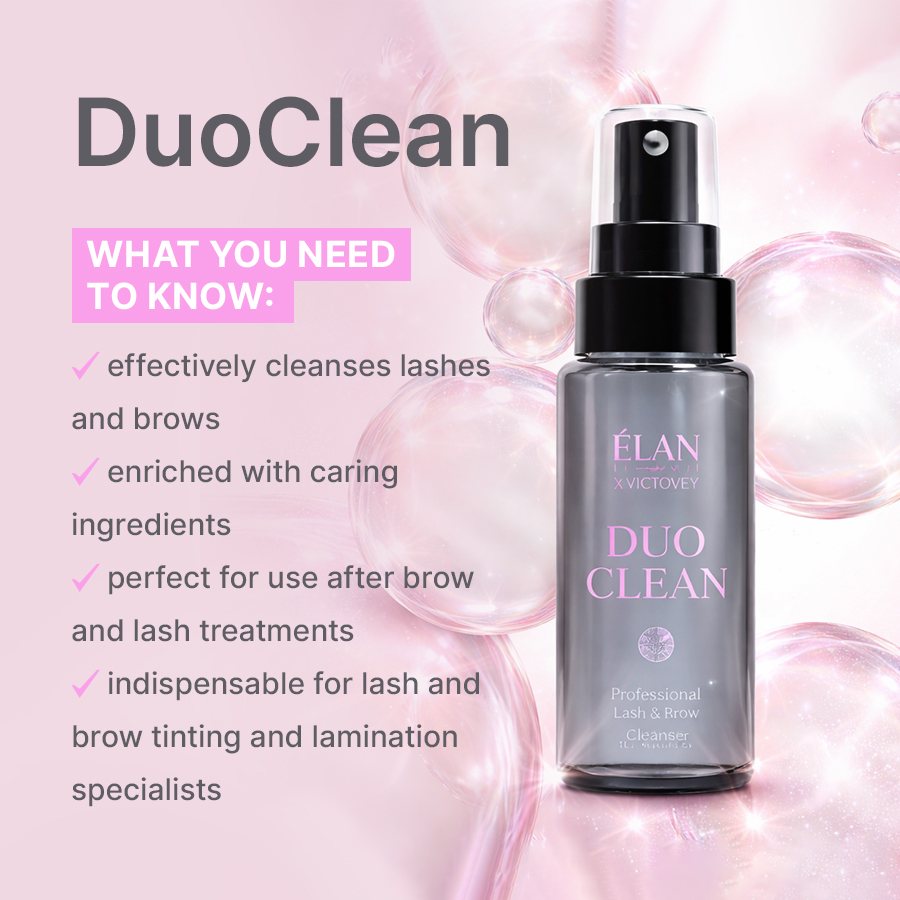 DuoClean: cleanser profesional pentru gene și sprâncene