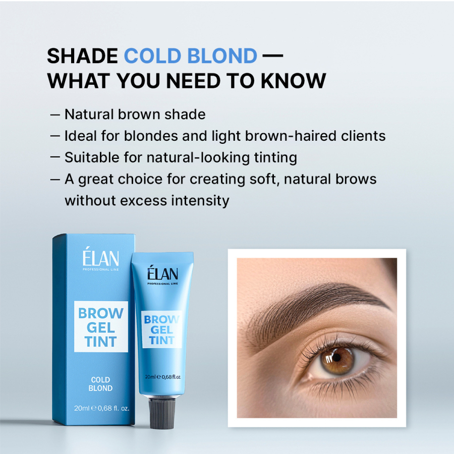 Gel-Vopsea pentru sprâncene "ÉLAN" Cold Blond