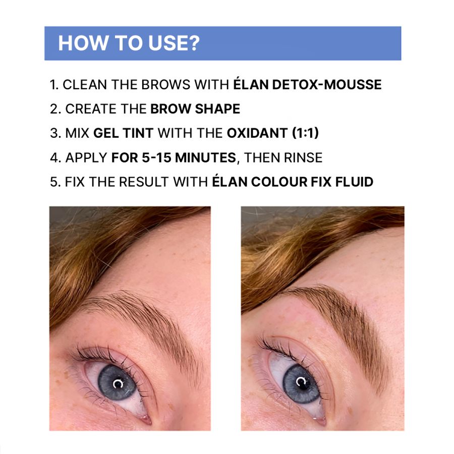 Gel-Vopsea pentru sprâncene "ÉLAN" Light Brown