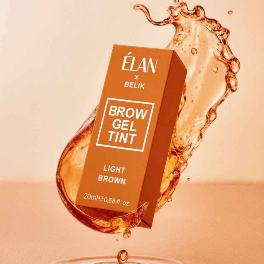 Gel-Vopsea pentru sprâncene "ÉLAN" Light Brown