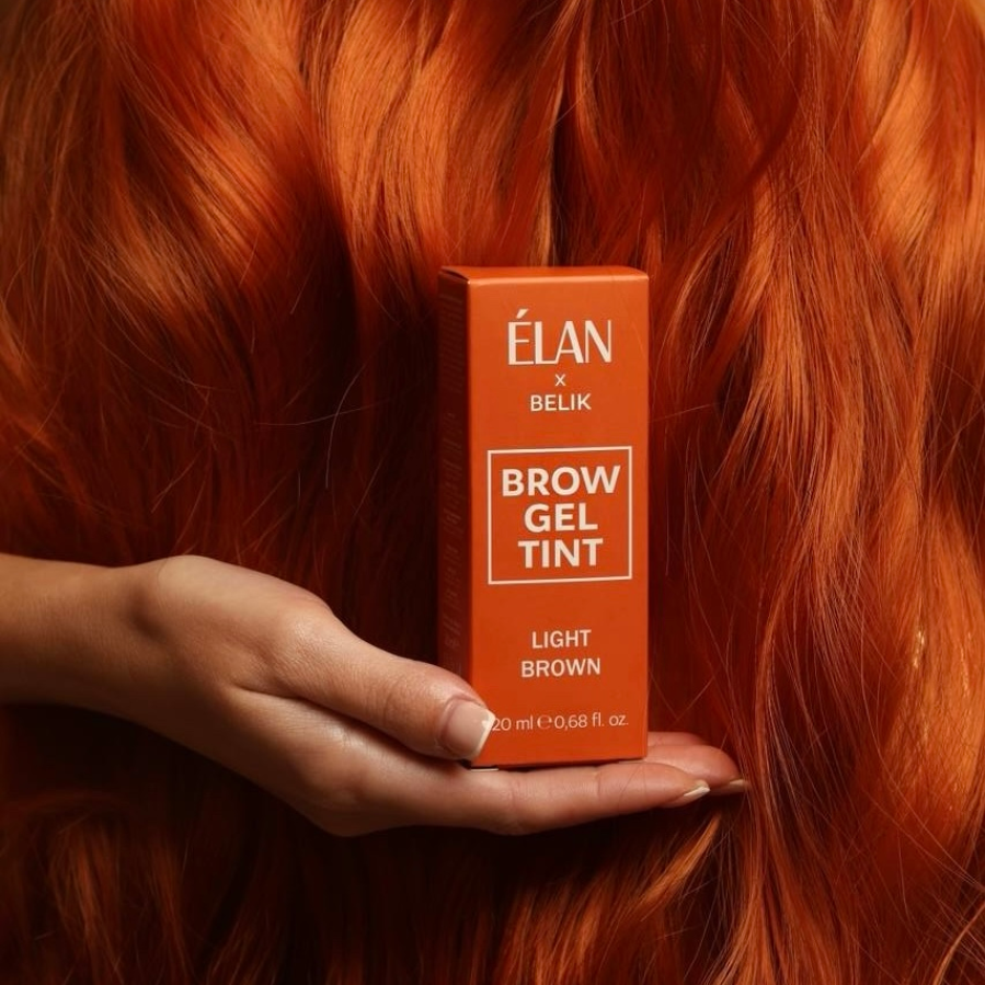 Gel-Vopsea pentru sprâncene "ÉLAN" Light Brown