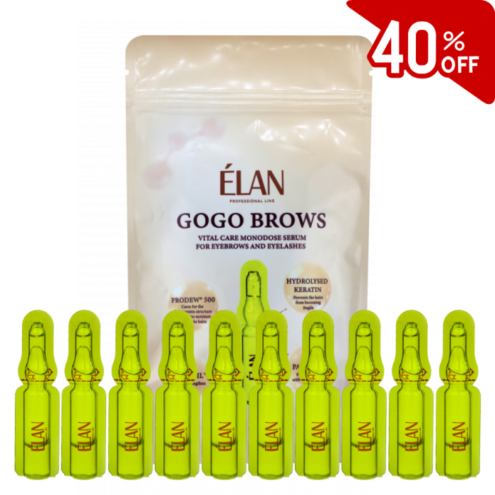GOGO BROWS: care ampoule serum pentru sprâncene și gene
