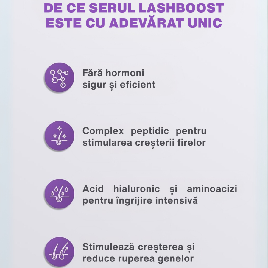 LASH BOOST: ser cu peptide pentru îngrijirea genelor